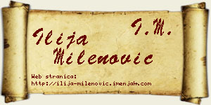 Ilija Milenović vizit kartica